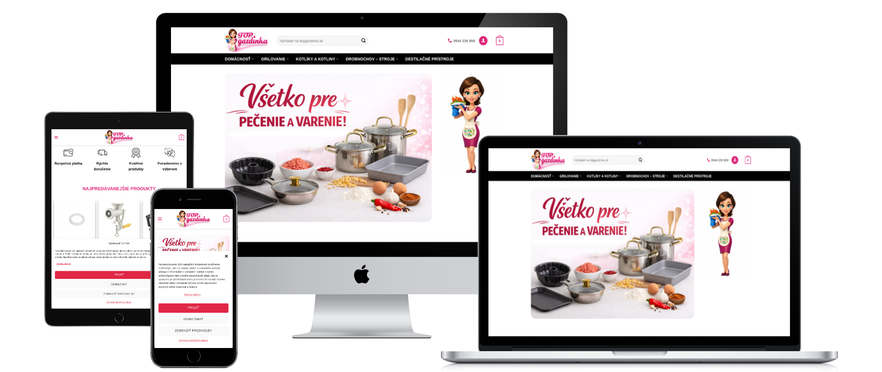 tvorba eshopu topgazdinka.sk